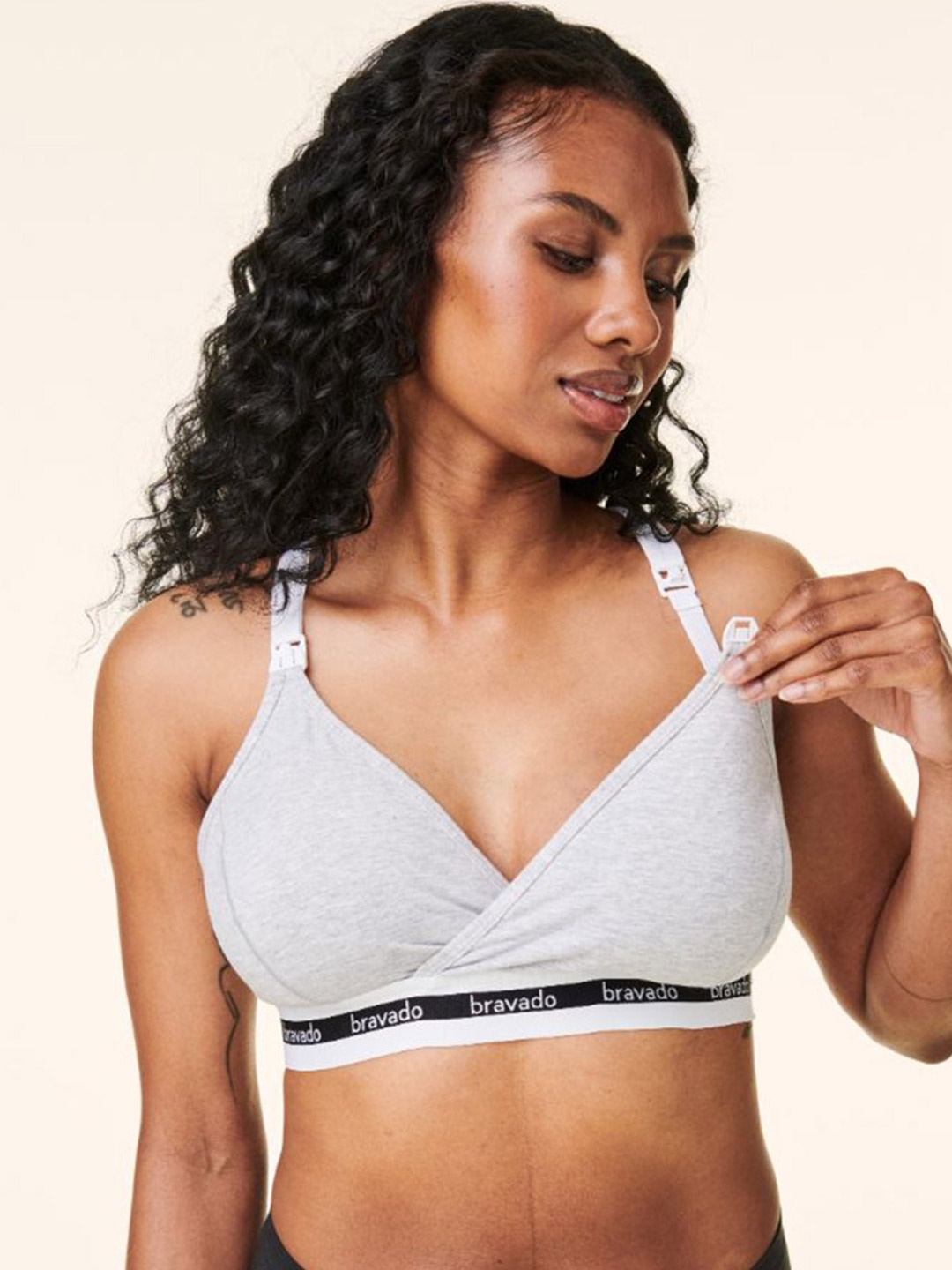 

Bravado Designs Solid Full Coverage Non Padded Maternity Bra, Grey