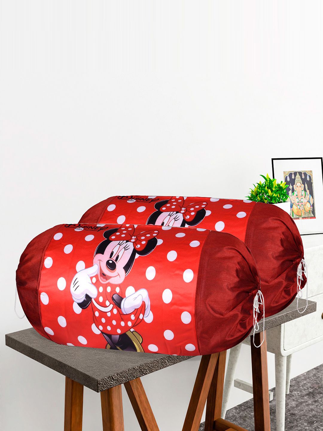 

Kuber Industries Red 6 Pieces Printed Cotton Bolster Covers