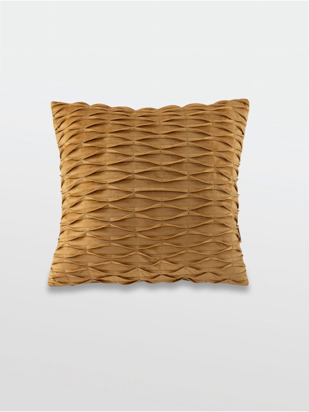 

Mirooh Chunnat Ochre Velvet Filled Cushion, Gold