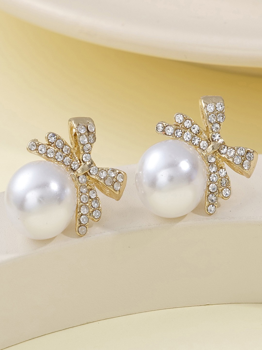 

VAGHBHATT Gold Plated Rhinestone Classic Studs