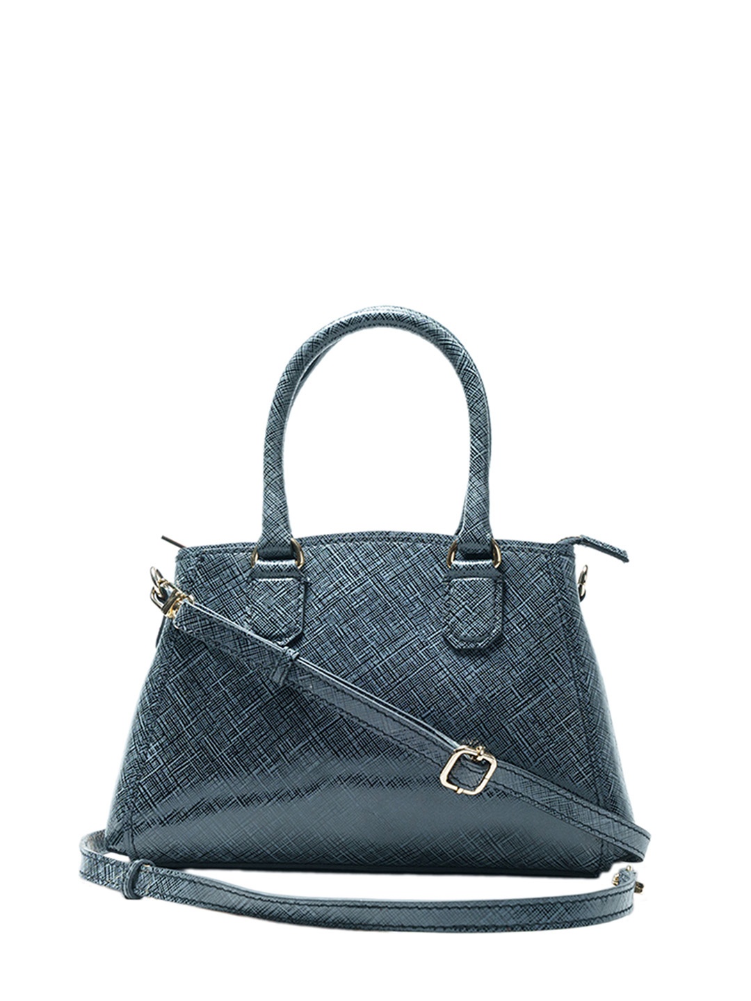 

RI2K LONDON Women Textured Leather Shoulder Bag, Blue