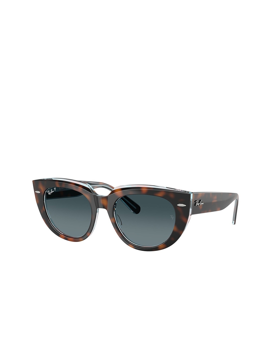 

Ray-Ban Women Square Sunglasses With Polarised Lens 8056262313695, Blue