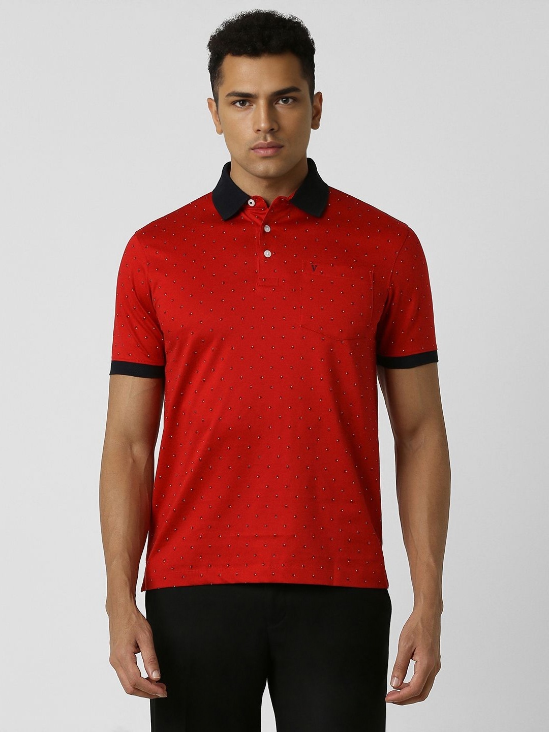 

Van Heusen Sport Men Printed Polo Collar Pockets T-shirt, Red