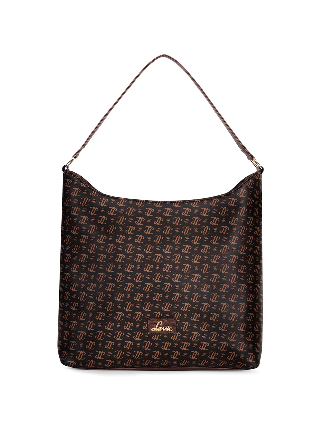 

Lavie Printed Structured Hobo Bag with Quilted, Brown