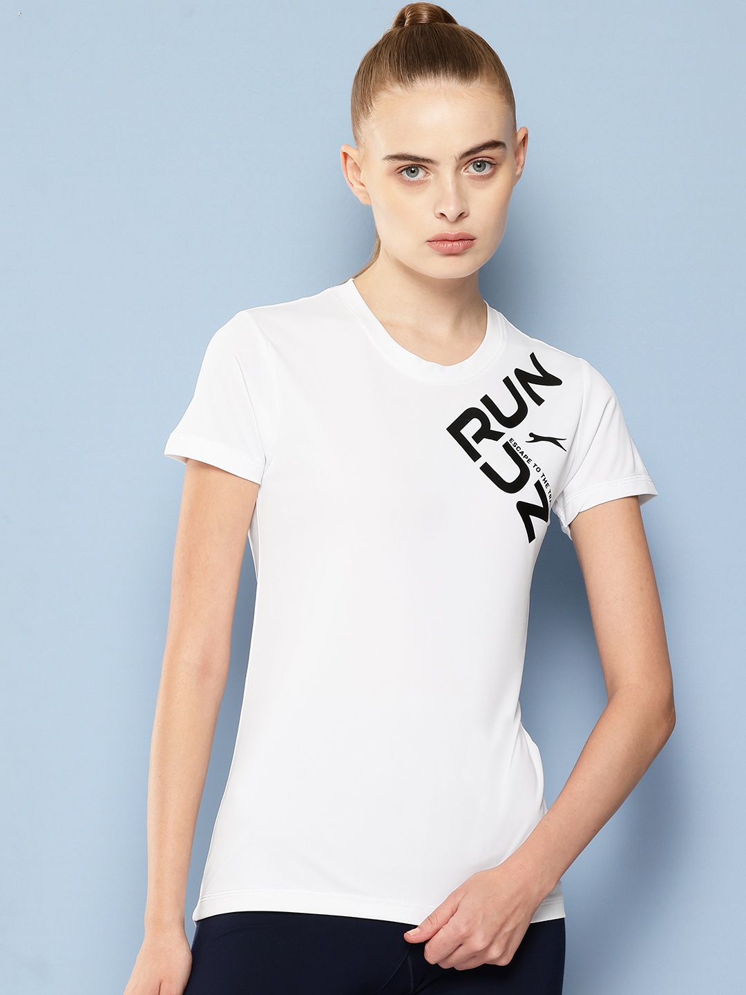 

Slazenger Women Printed Running T-shirt with Reflective Detail, White