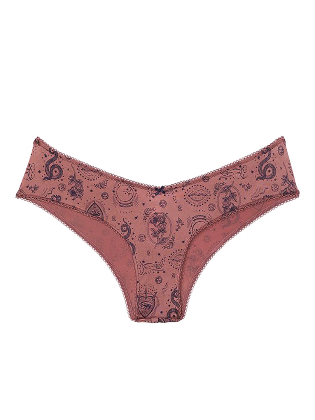 

Victoria's Secret Women Printed High-Leg Low-Rise Basic Briefs, Rose