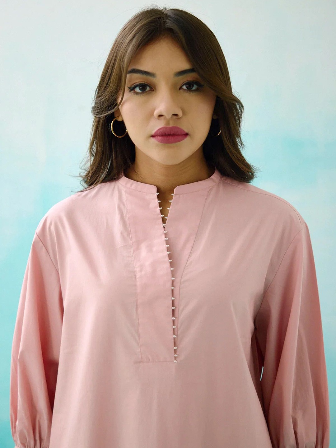

BETRUE Cotton Embroidered Idealist Shift Dress, Pink