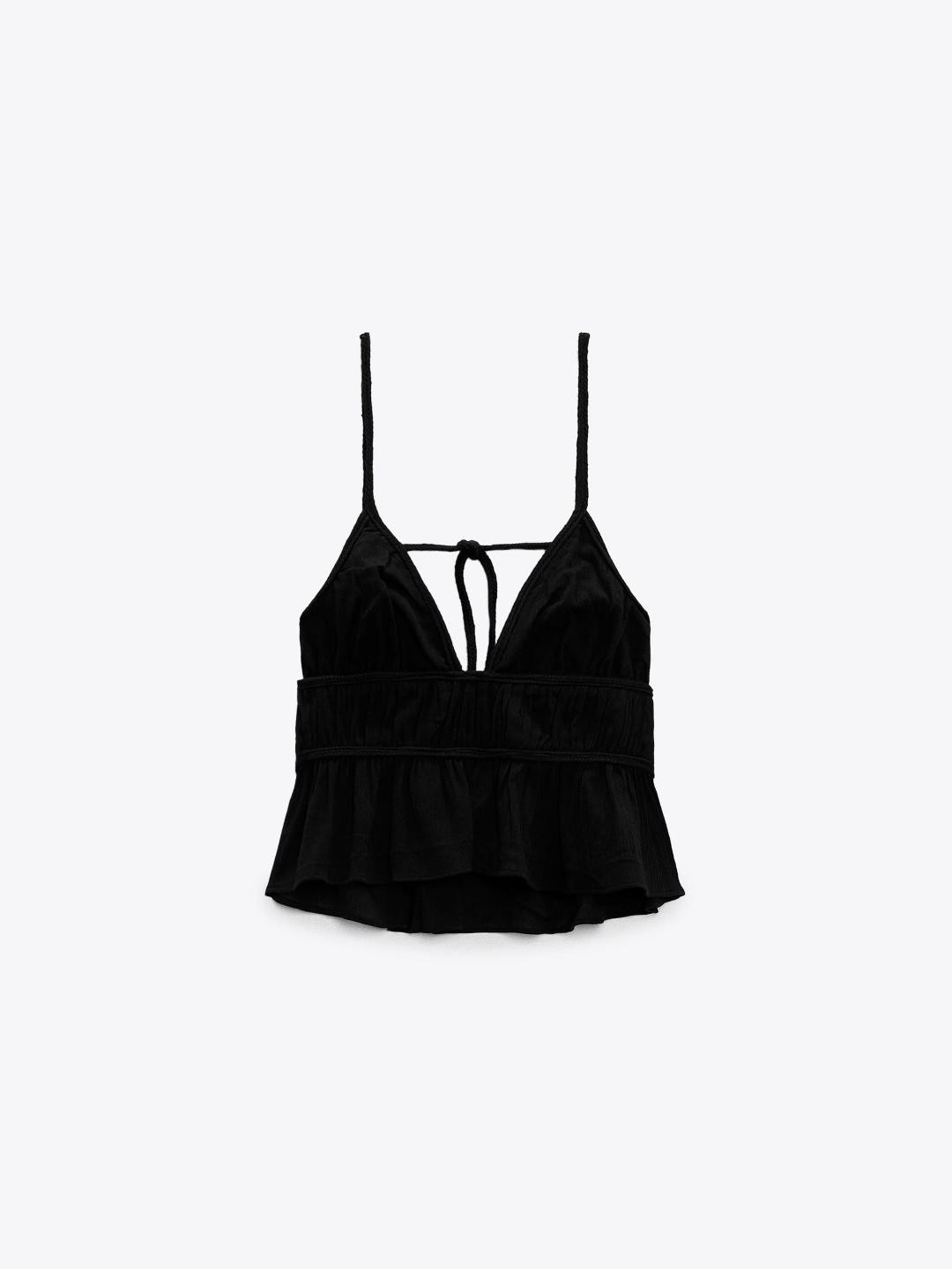 

ZARA Women Black Tops