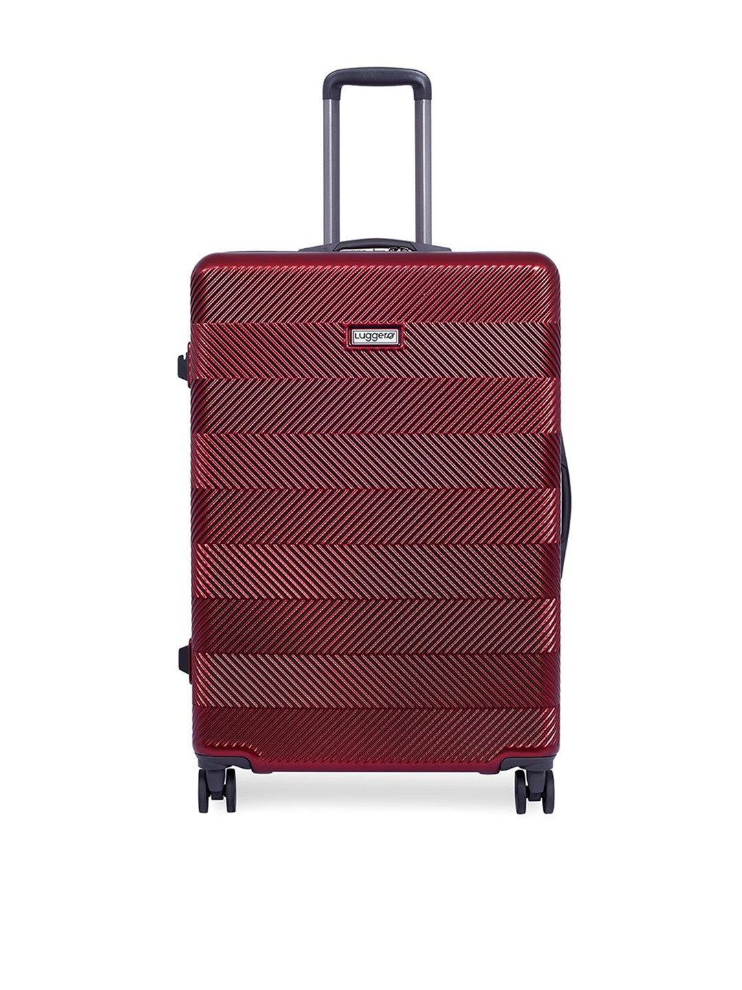 

Luggero Unisex Textured Hard-Sided 360-Degree Rotation Large Trolley Bag, Maroon
