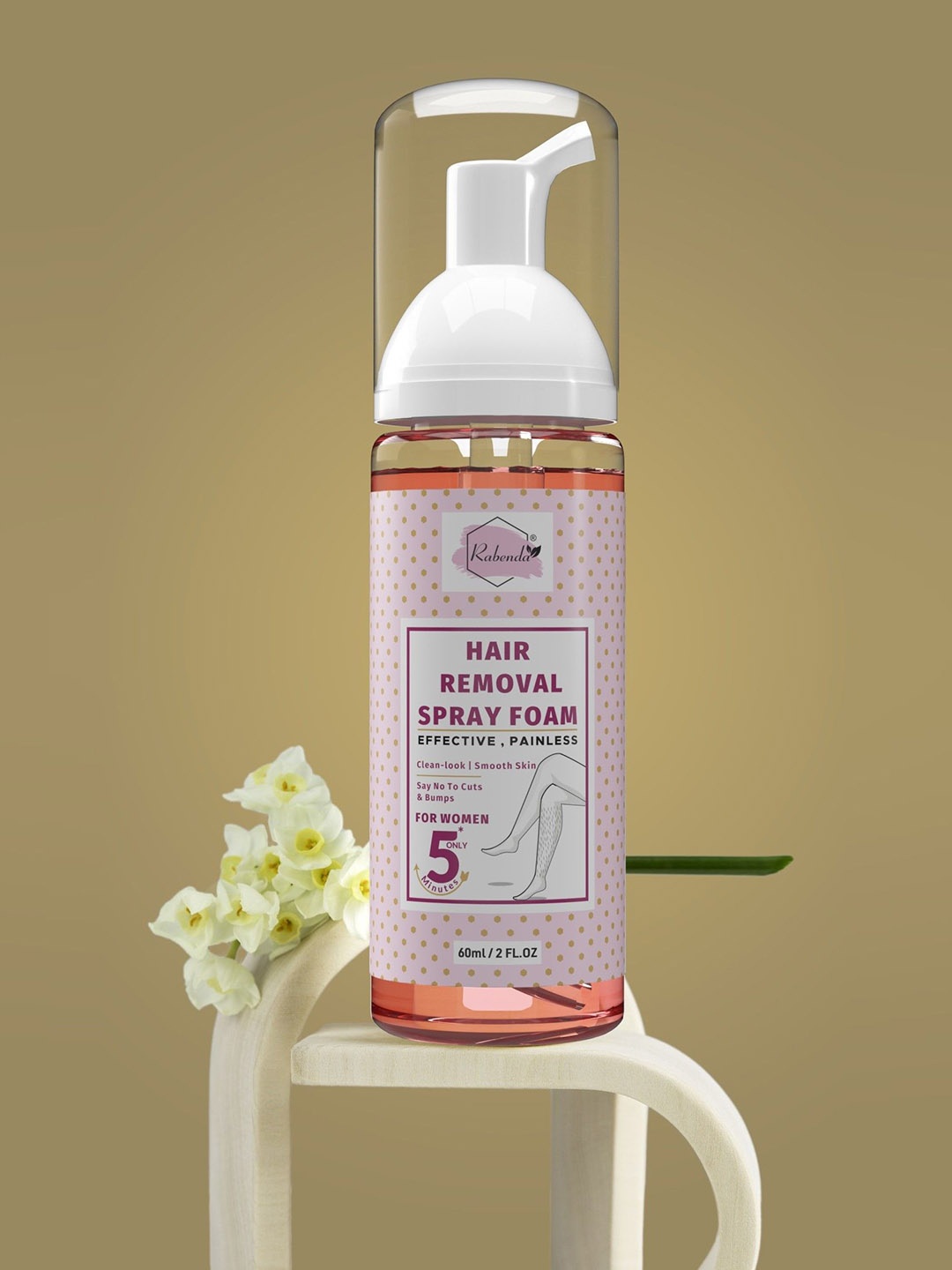 

Rabenda Hair Removal Spray Foam - 60 ml, Pink