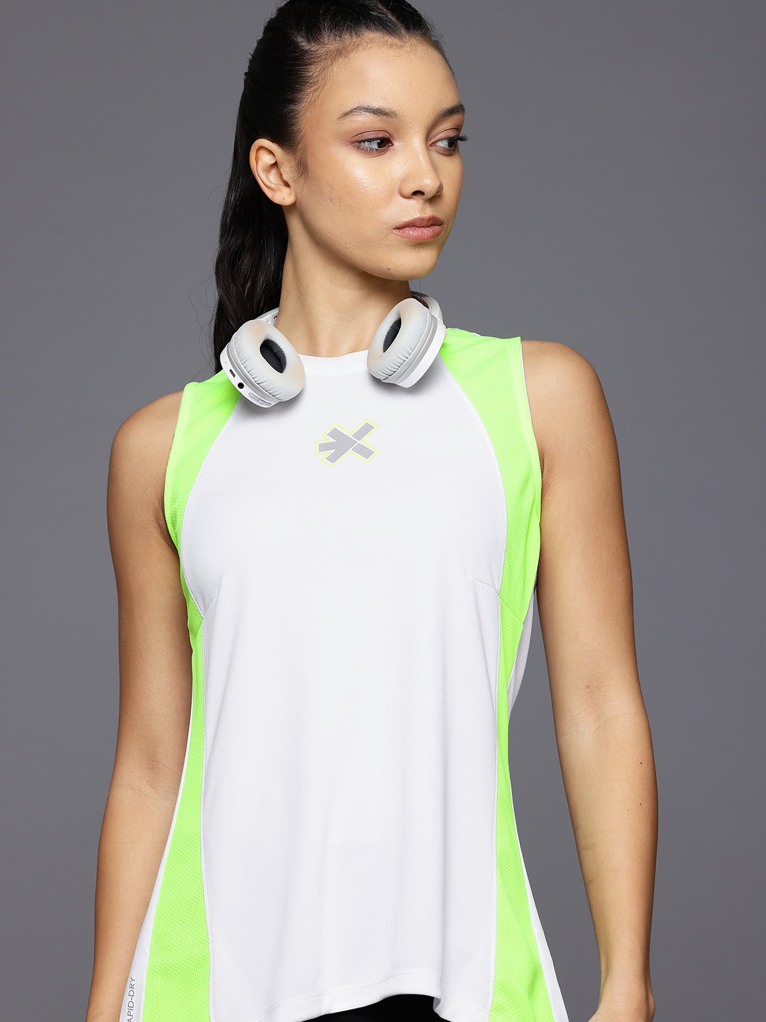 

HRX by Hrithik Roshan Women Colourblocked T-shirt, White
