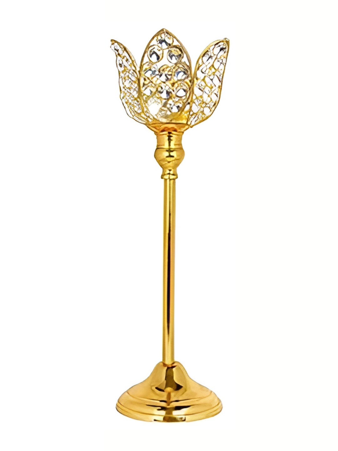 

Extreme Karigari Gold-Toned & Transparent Candle Holder
