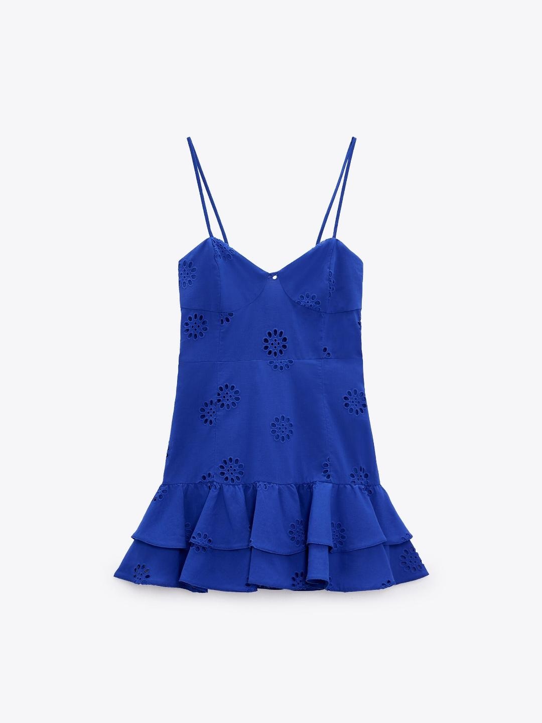 

ZARA Women Blue Dress