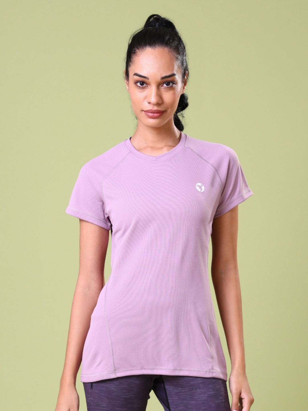 

Technosport Women Solid UPF50 Slim Fit T-shirt, Lavender