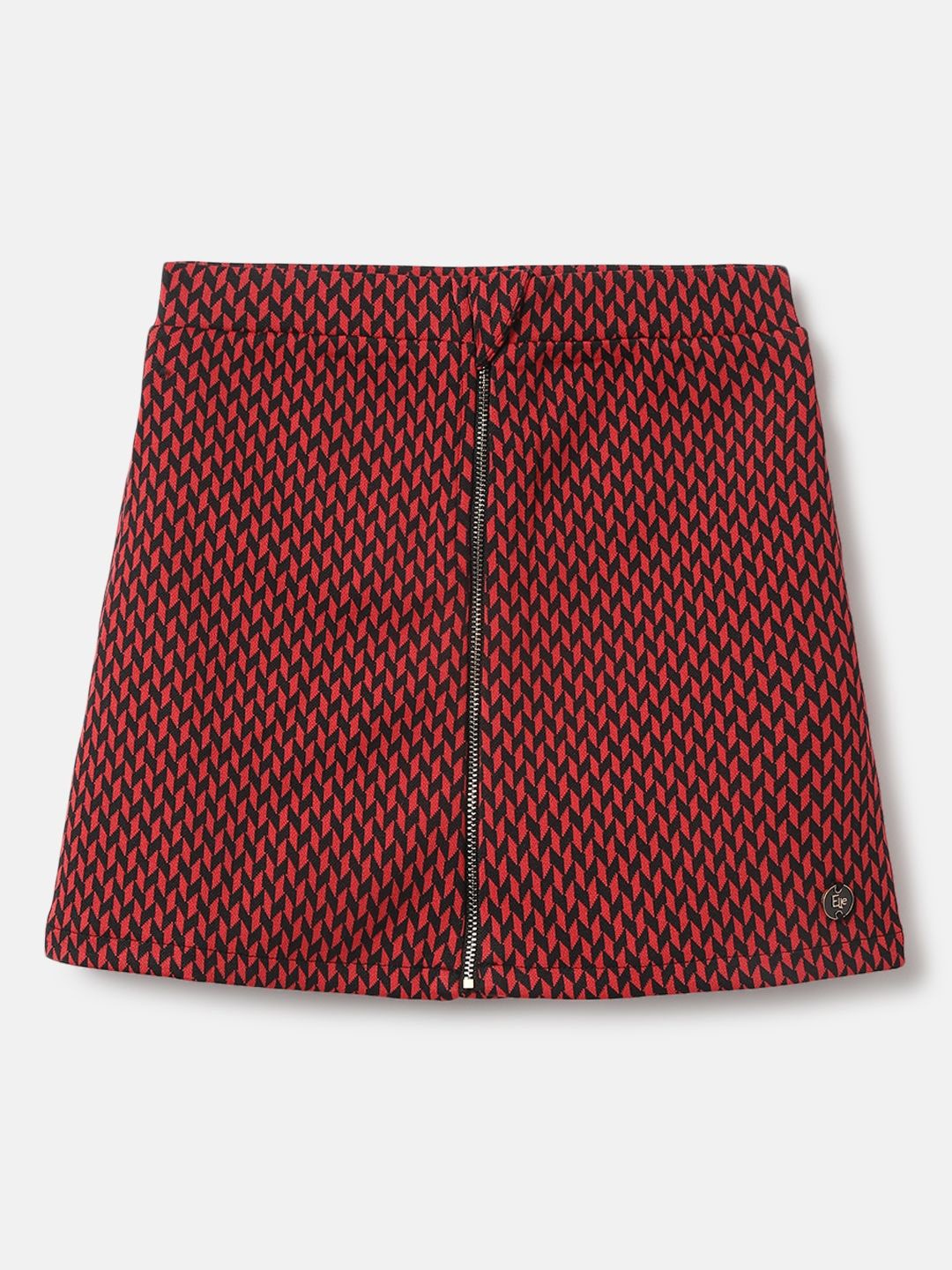 

ELLE Girls Printed A-Line Mini Skirt, Red