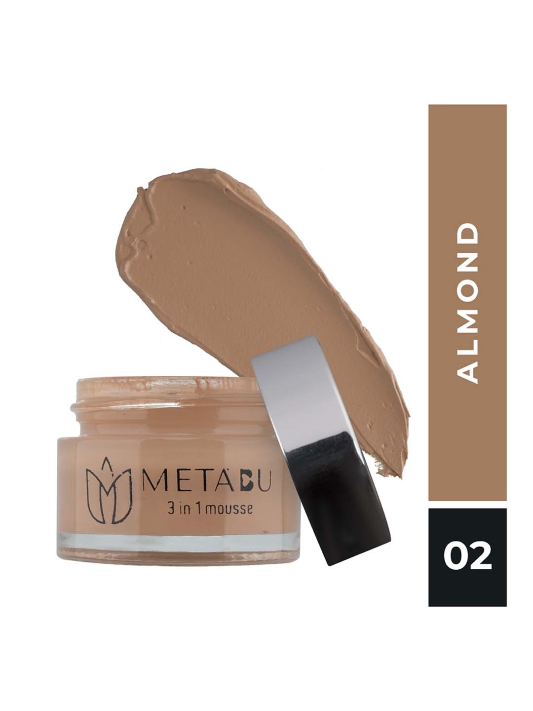 

METABU 3-In-1 Long Lasting SPF25 Matte Mousse Foundation 15 ml - Almond 02, Beige