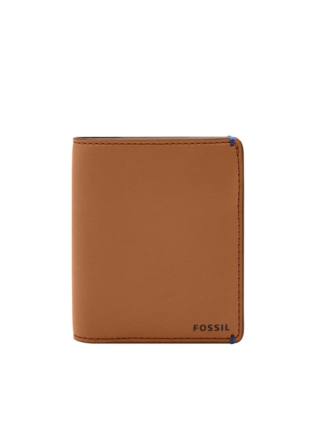 

Fossil Men Zip Detail PU Two Fold Wallet, Brown