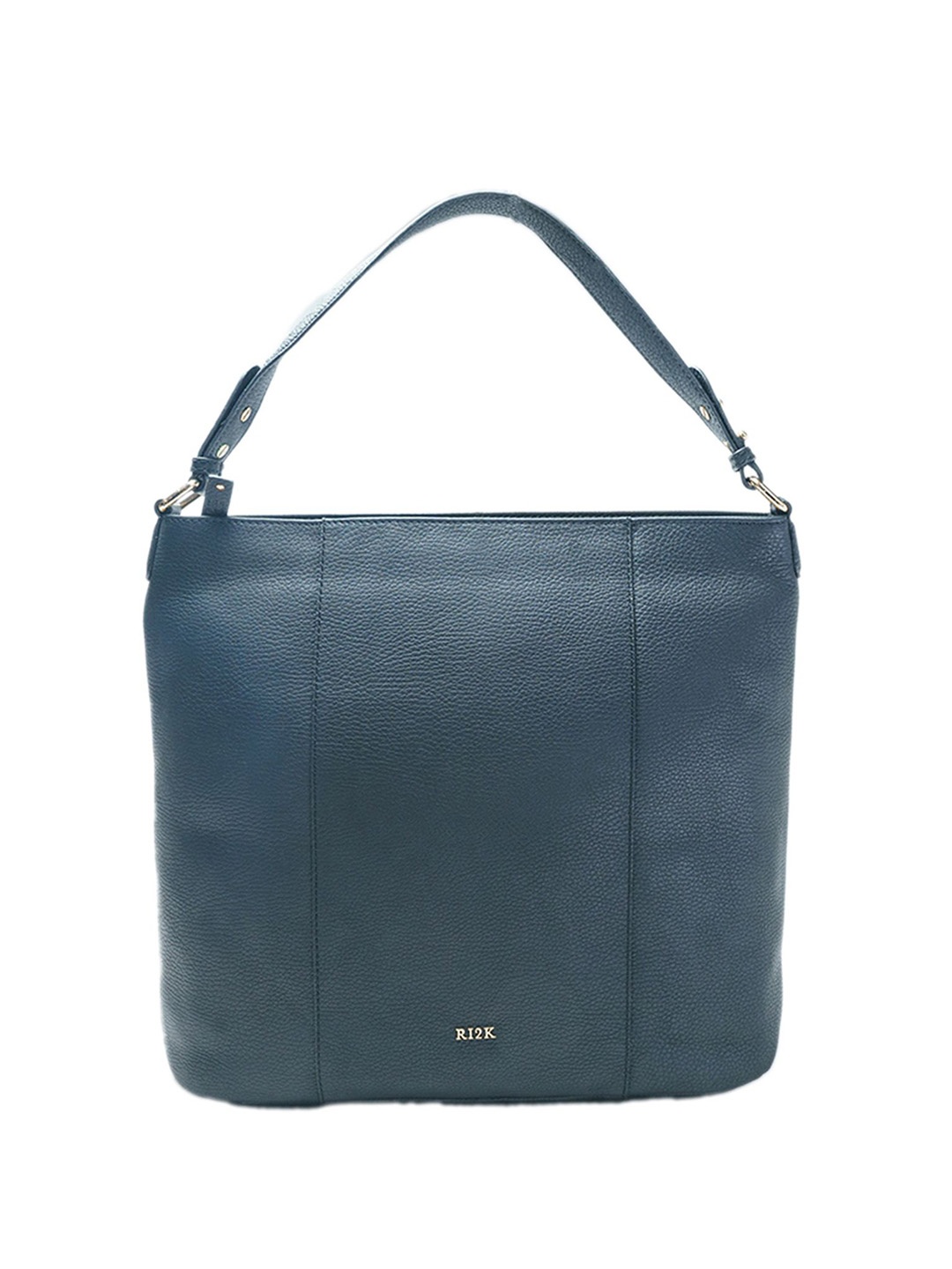 

RI2K LONDON Women Textured Leather Shoulder Bag, Blue