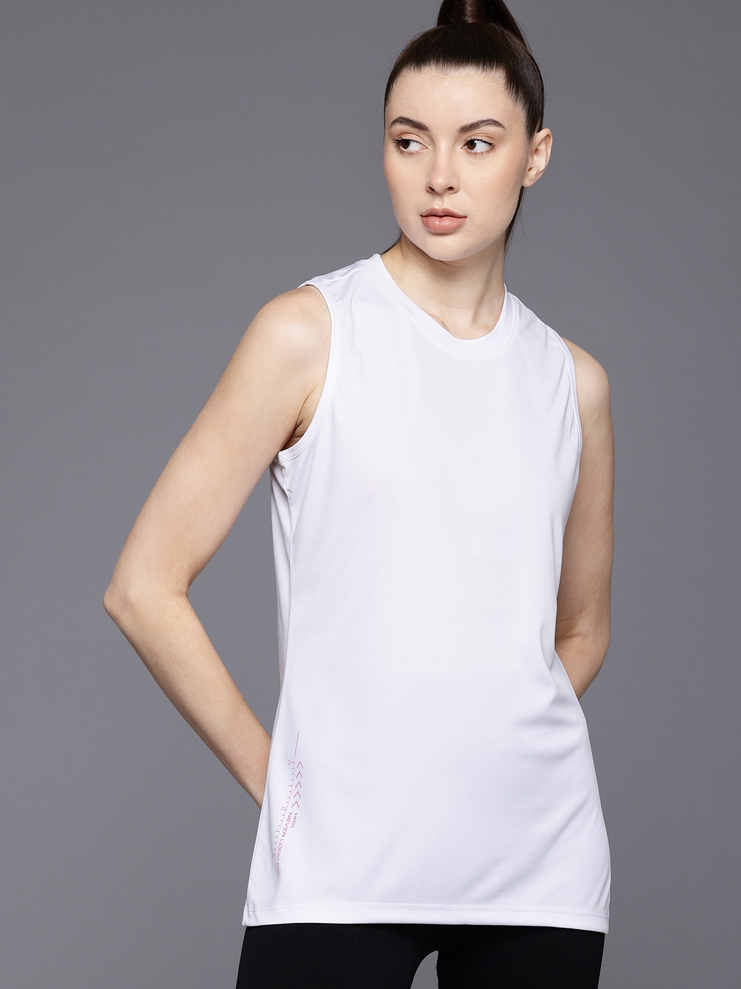 

HRX by Hrithik Roshan Rapid-Dry Running T-shirt, White