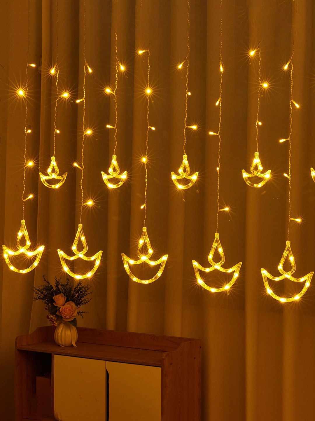 

Kuber Industries Yellow 1 Piece 10 Diyas String Light