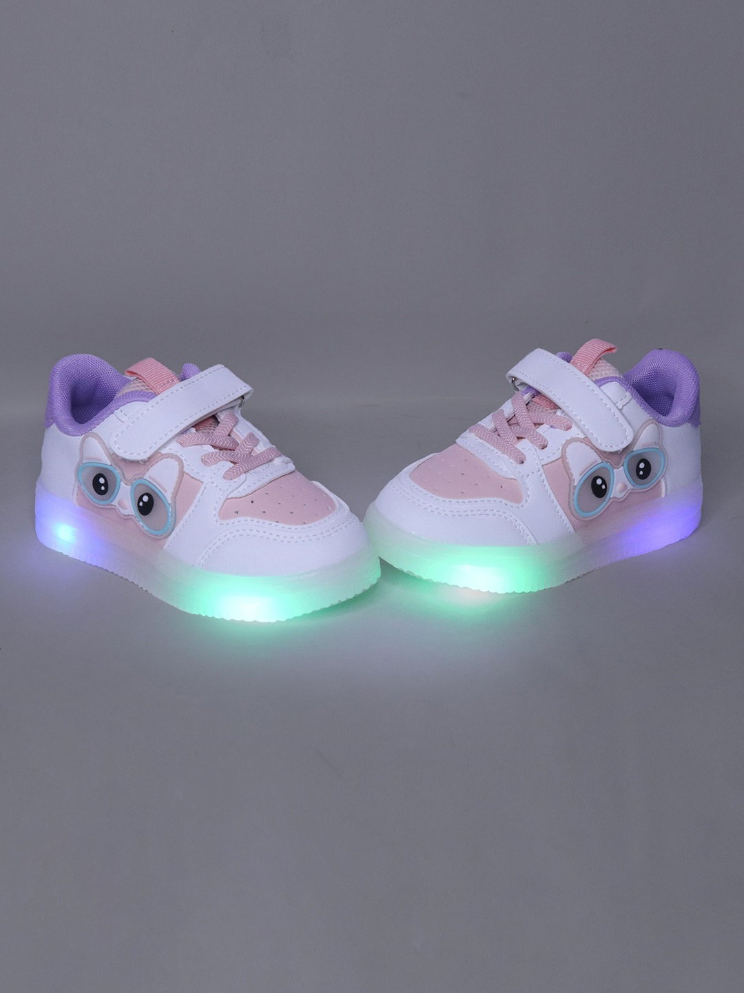 

FEETWELL SHOES Girls PU Sneakers, Pink