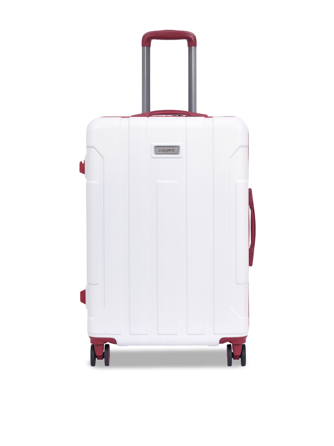 

Luggero Unisex Textured Hard-Sided 360-Degree Rotation Medium Trolley Bag, White