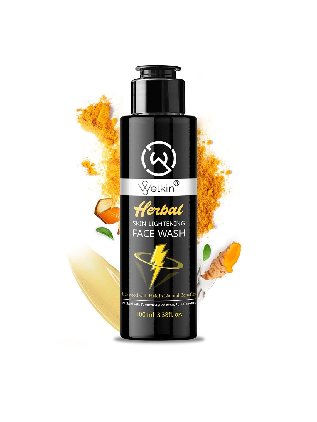 

WELKIN Set Of 3 Herbal Skin Lightening Face Wash With Turmeric & Aloe Vera - 100ml Each, White