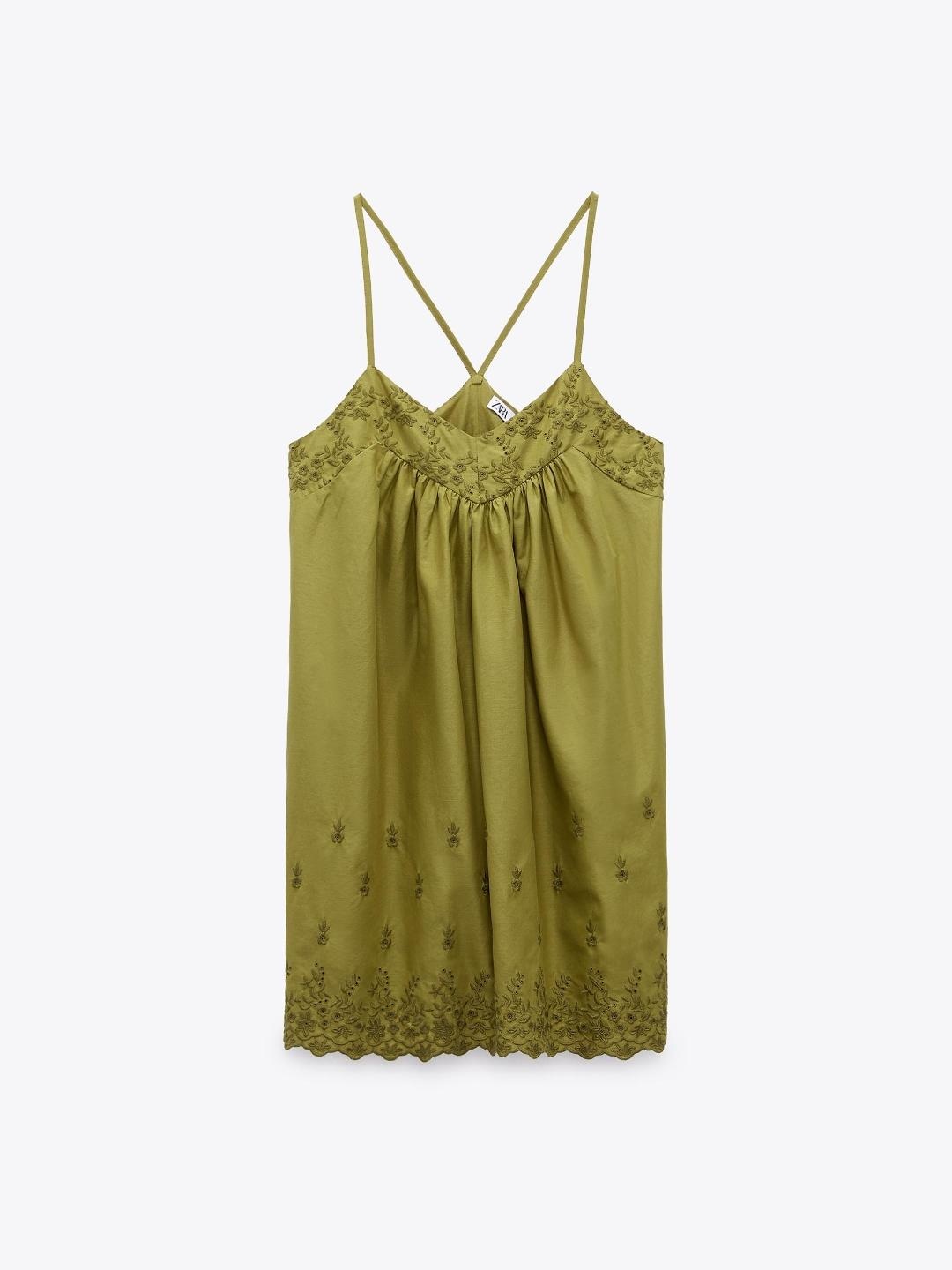 

ZARA Women Khaki Dress