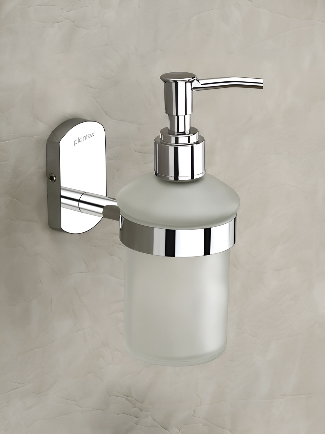 

Plantex Silver-Toned Stainless Steel Soap Dispenser