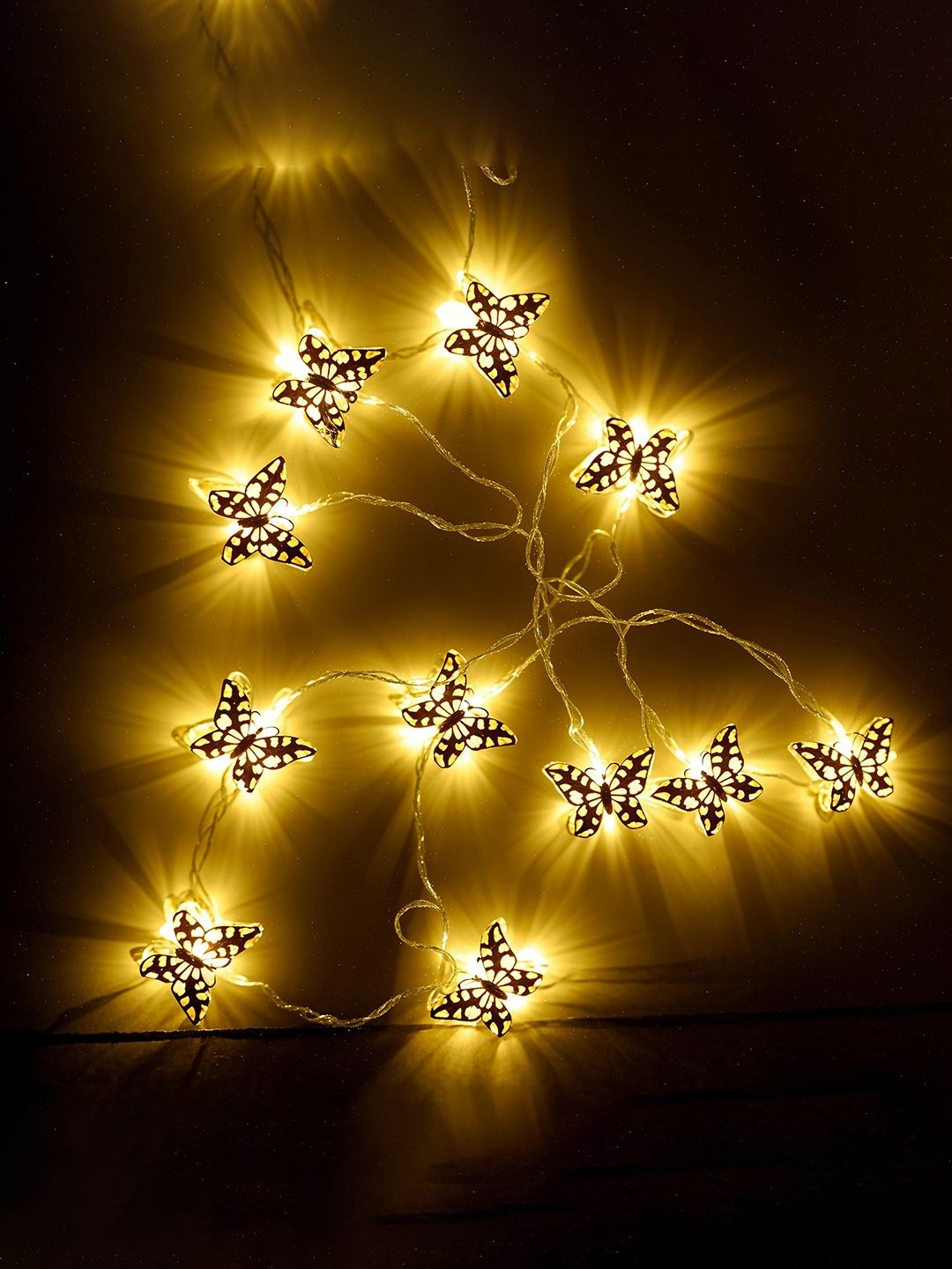

Kuber Industries Gold Toned Butterfly Shape String Light