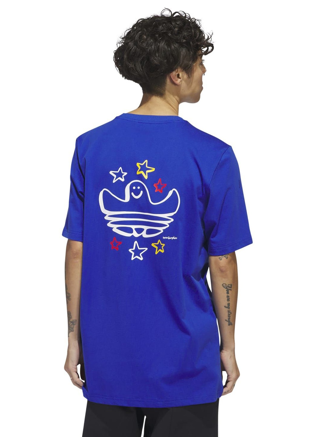 

ADIDAS Originals Men Graphic Printed Round Neck Cotton T-shirt, Blue