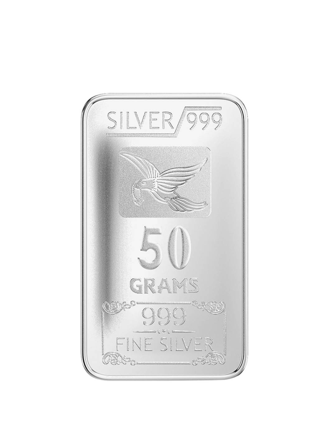 

Joyalukkas 999 Purity Rectangle Shaped Coin-50gm, Silver