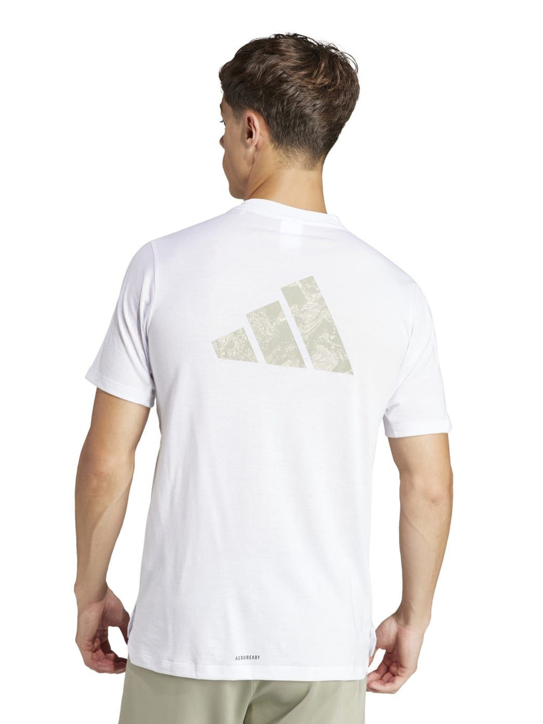 

ADIDAS Men Brand Logo Printed Round Neck T-shirt, White
