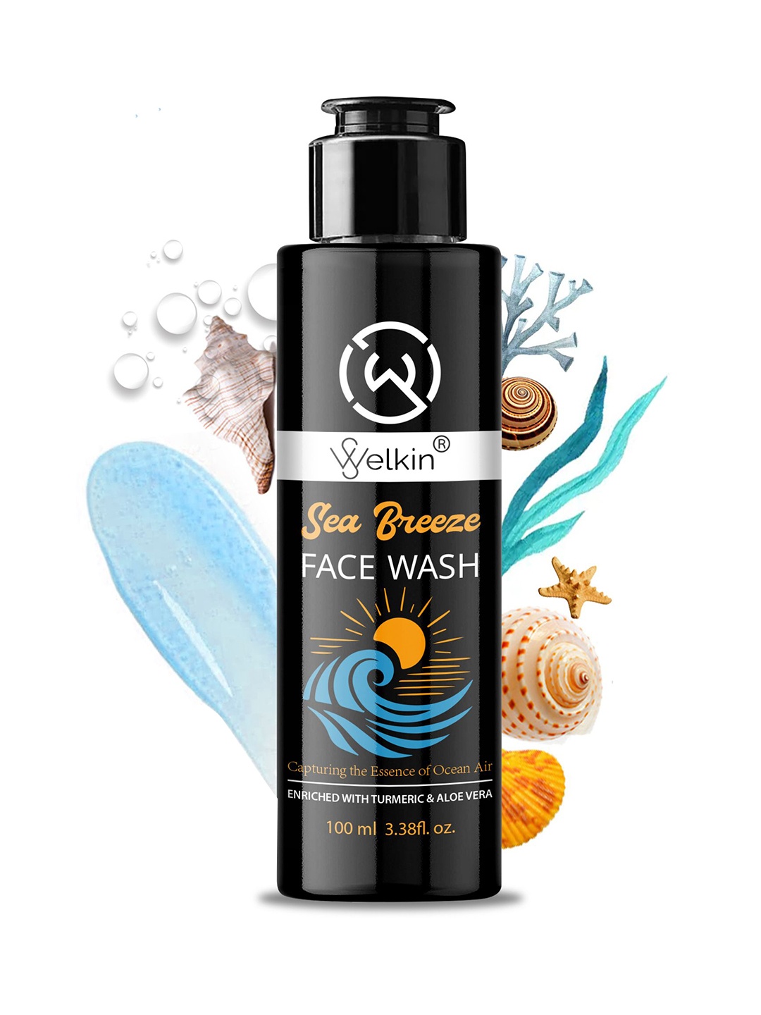 

WELKIN Set Of 2 Sea Breeze Face Wash With Turmeric & Aloe Vera - 100ml Each, White