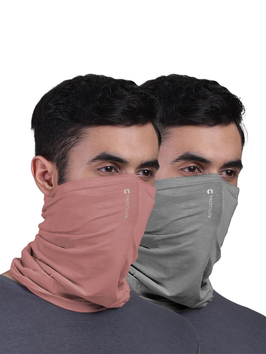 

FREECULTR Unisex Pack Of 2 Anti Microbial Multipurpose Bandana Headband, Grey