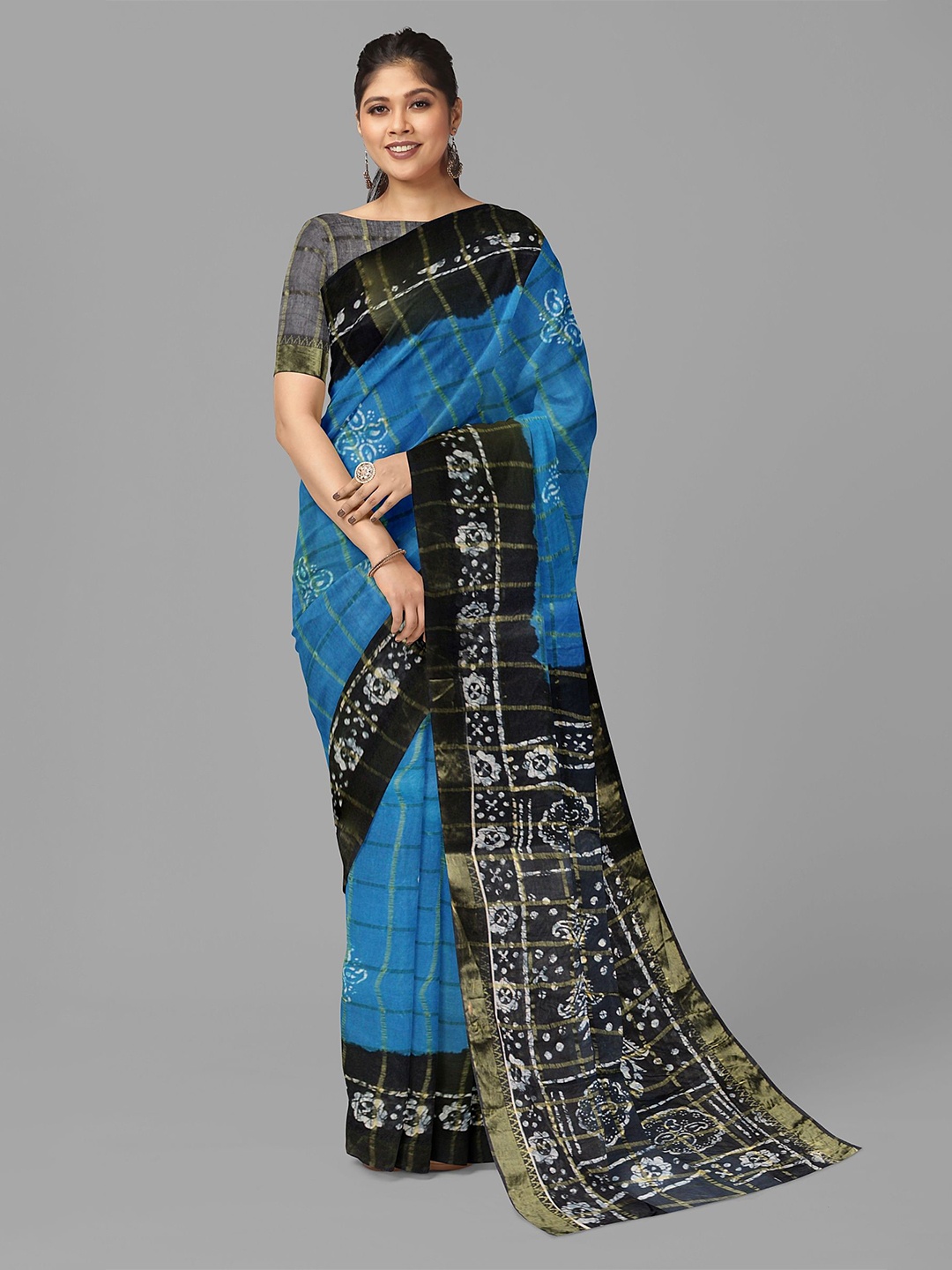 

The Chennai Silks Paisley Zari Kovai Saree, Blue