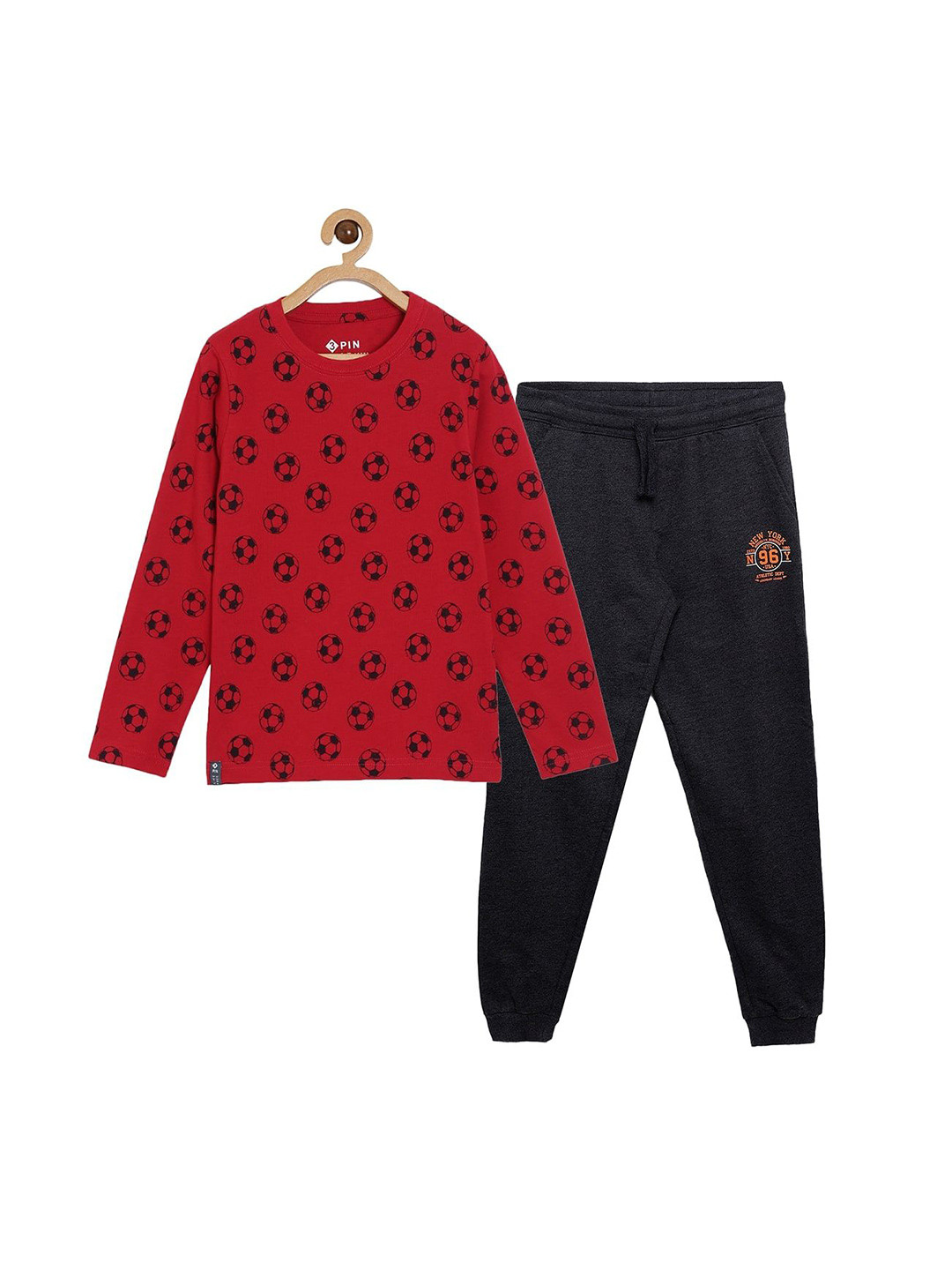 

3PIN Boys Printed T-shirt, Red