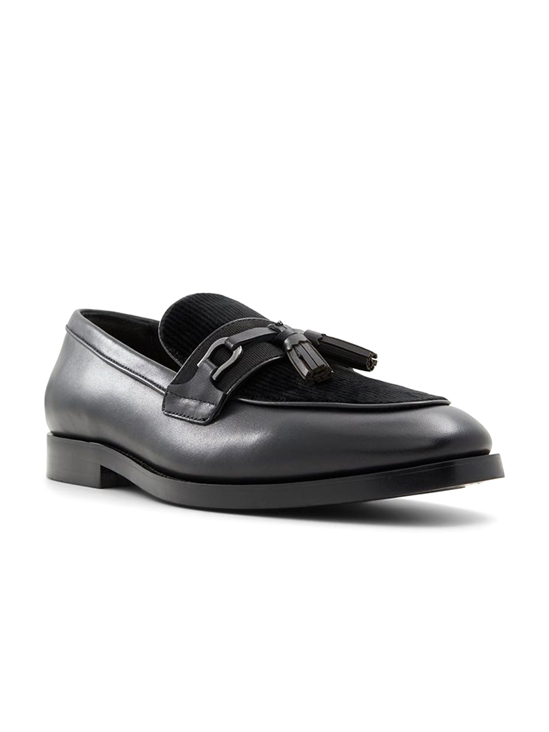 

ALDO Men Leather Formal Loafers, Black