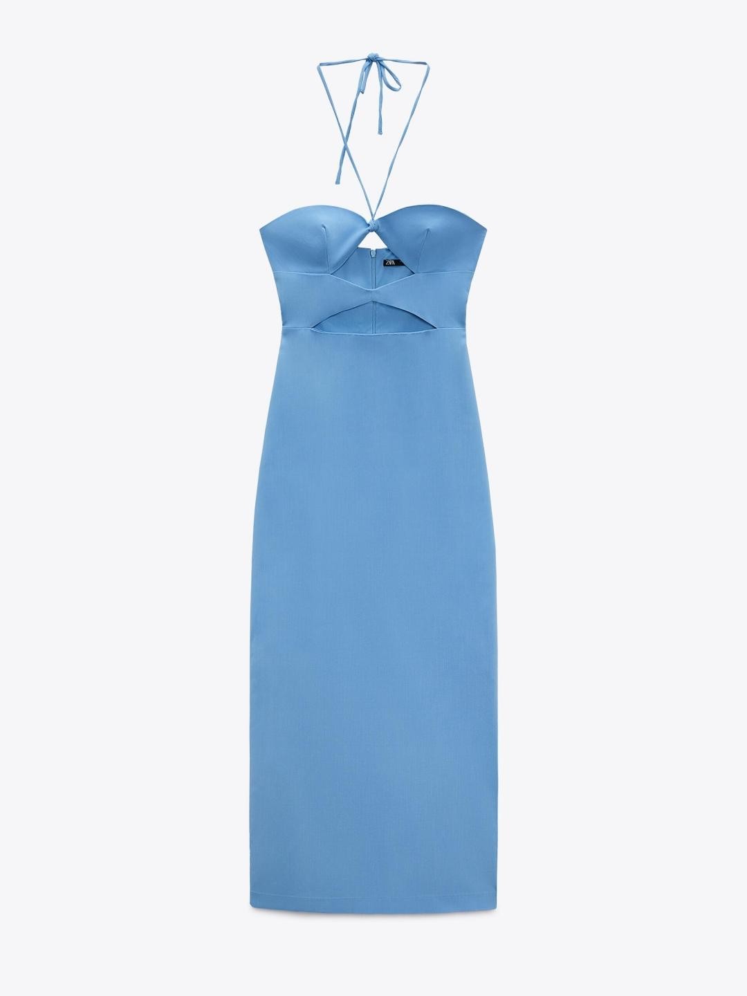 

ZARA Women Blue Dress
