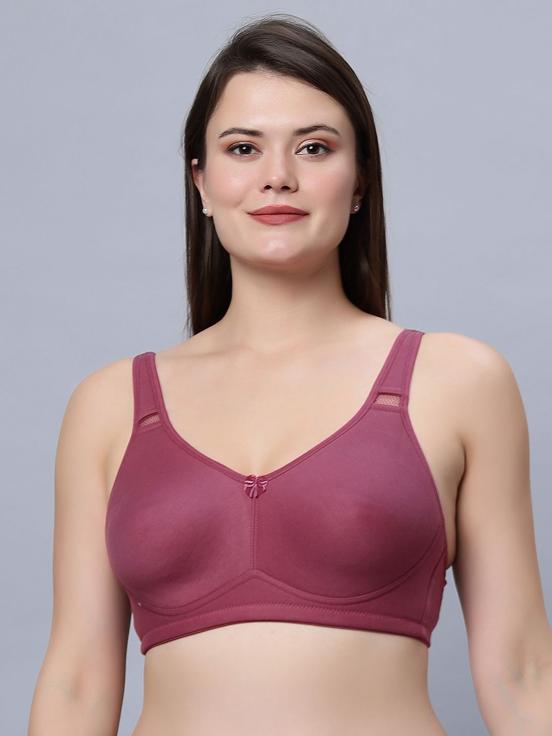 

In Care Women Full Coverage Solid Non Padded and Non-Wired seamless Bra, Pink