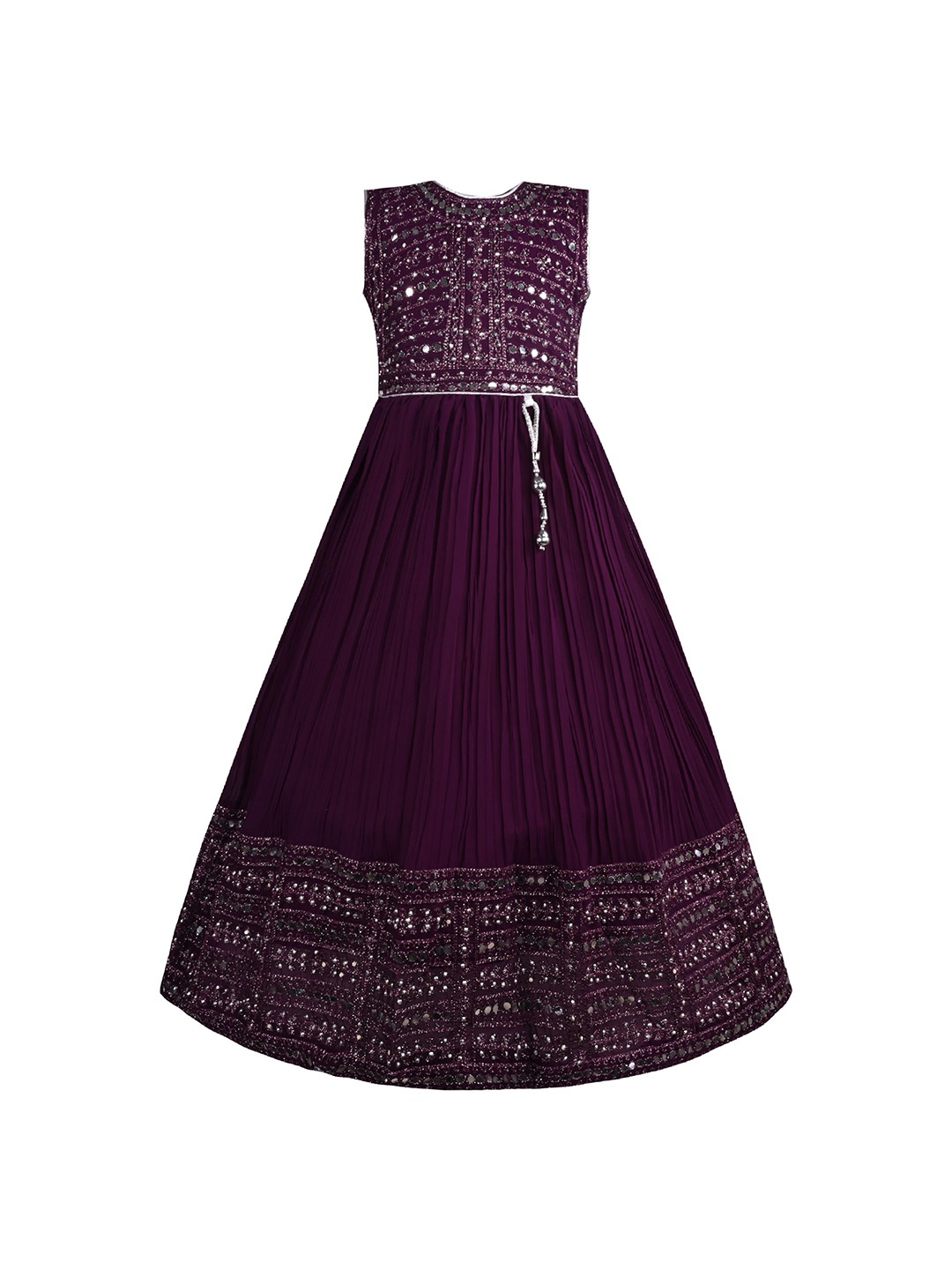 

Wish Karo Girl Embellished Fit & Flare Dress, Purple