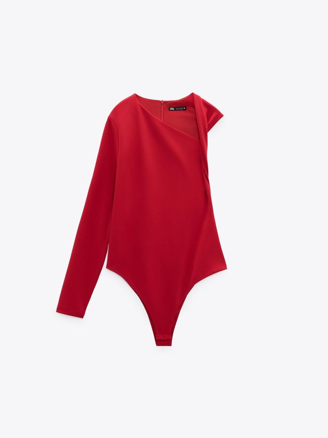 

ZARA Women Red Bodysuit