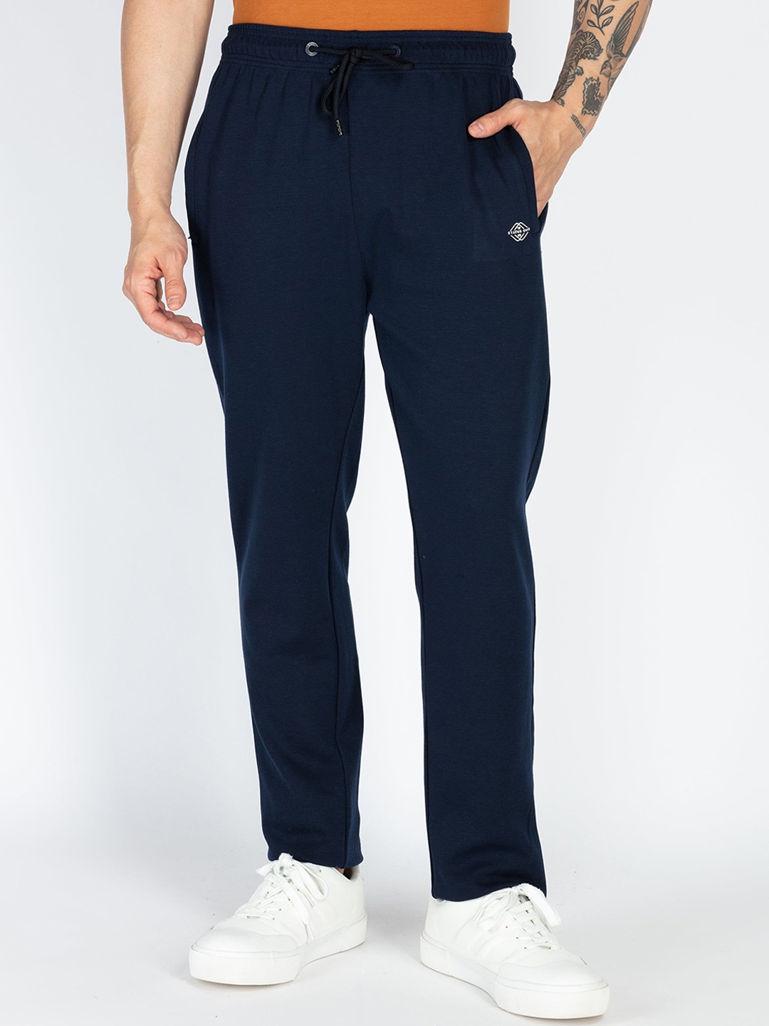 

Status Quo Men Cotton Regular Fit Track Pants, Navy blue