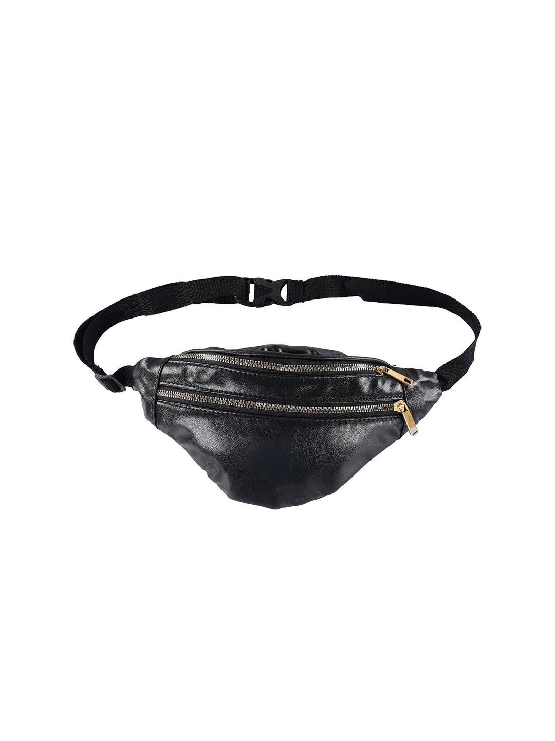 

Kuber Industries Unisex Printed Waterproof Adjustable Waist Pouch, Black
