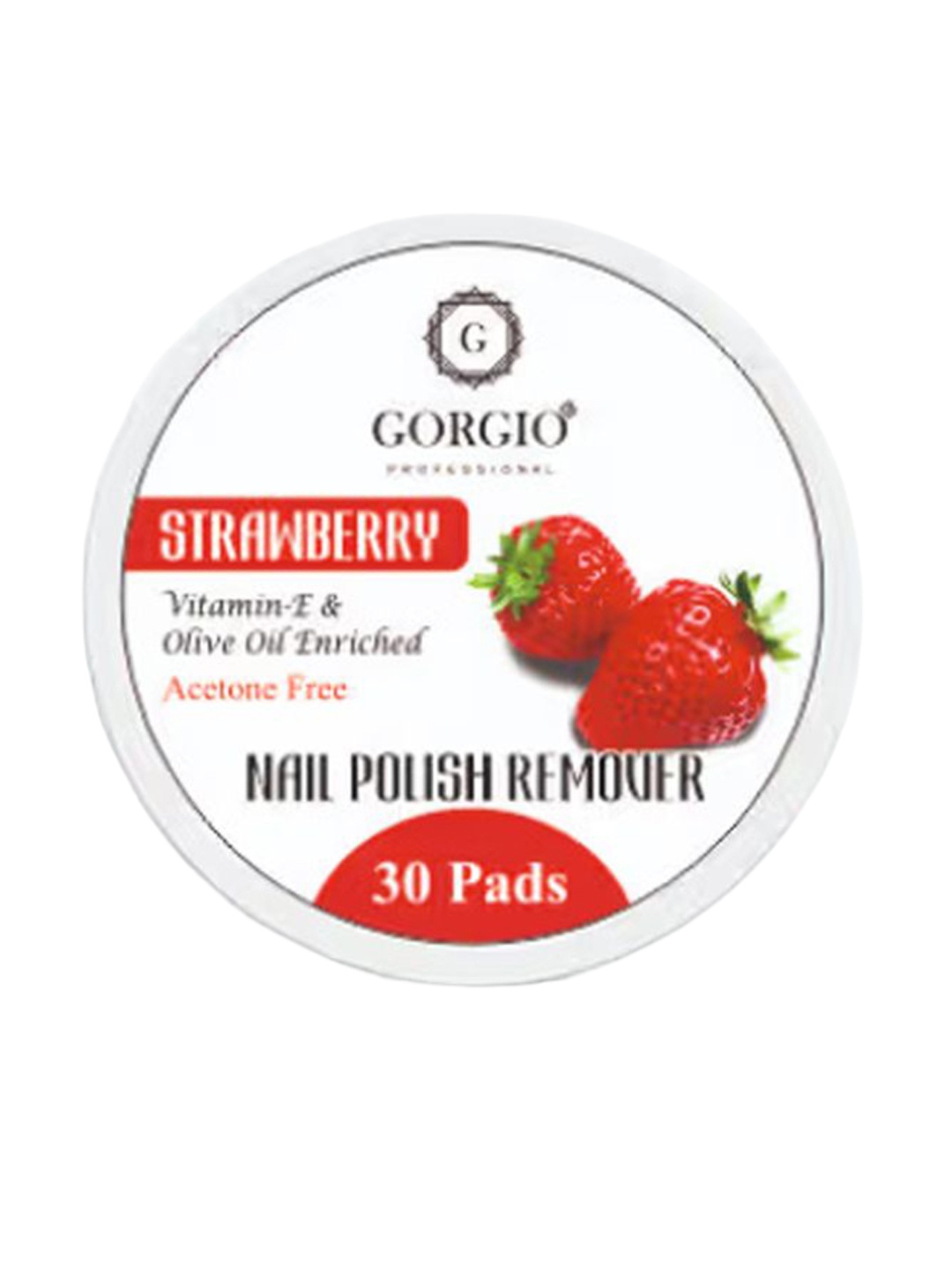 

GORGIO PROFESSIONAL Strawberry Nail Polish Remover With Vitamin E & Olive Oil - 30 Pads, Purple