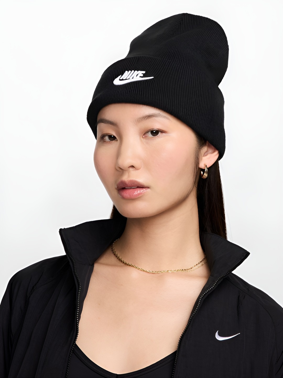 

Nike Unisex Self Design Peak Futura Beanie, Black