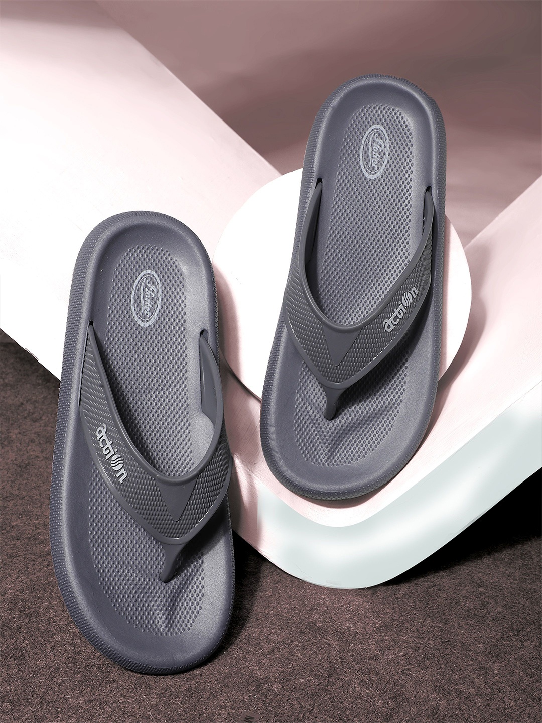 

Action EVA Flotter Men Rubber Thong Flip-Flops, Grey