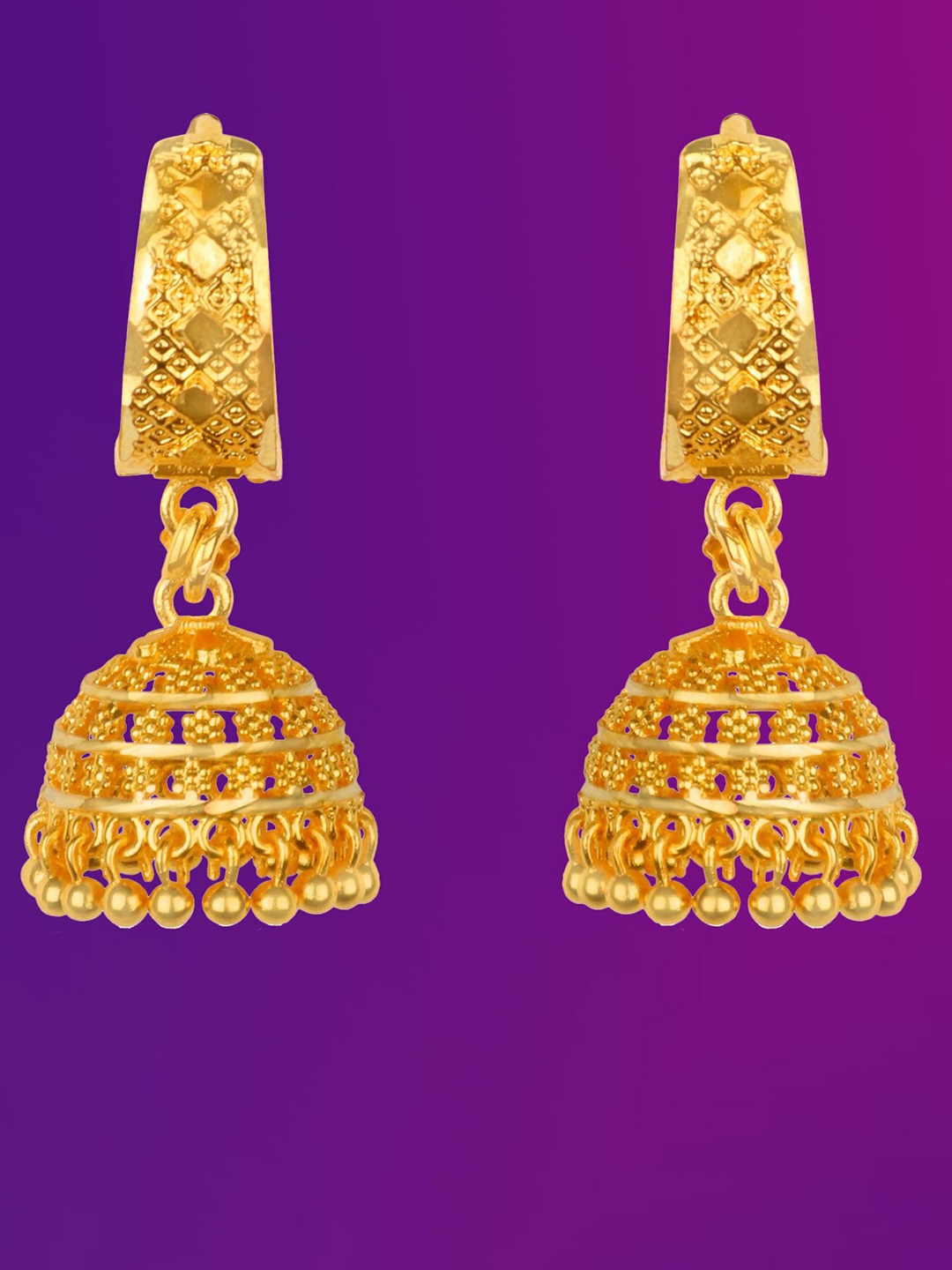 

Lila Gold-Plated Contemporary Jhumkas Earrings