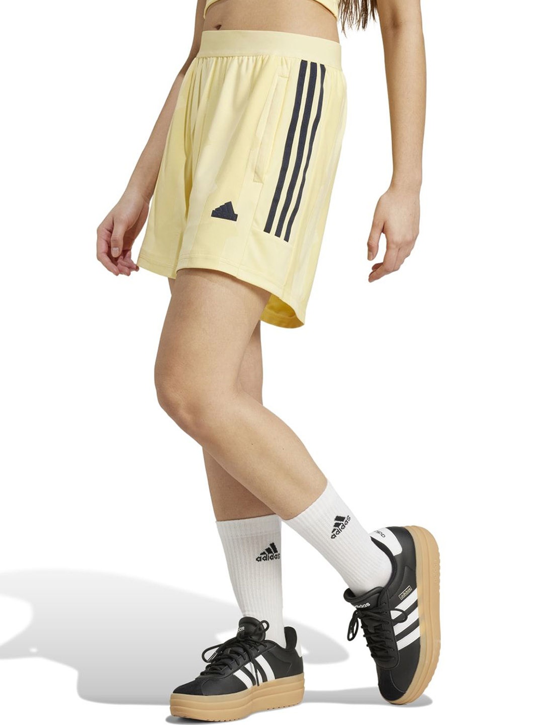 

ADIDAS W TIRO Q3 J Women High-Rise Shorts, Yellow