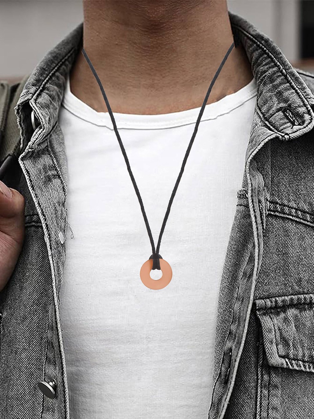 

MEMOIR Copper-Plated Coin Pendant, Brown